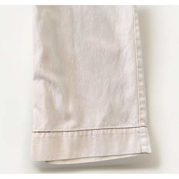 Nicole Miller Cargo Pants Size 6 Khaki Cream Multi Pockets Brown Threading - Picture 3 of 5